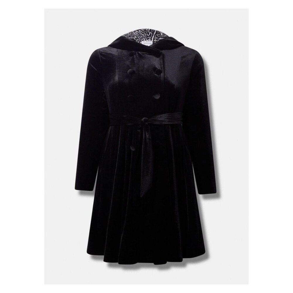 Torrid Harry Potter Velvet Hooded Swing Coat Fall Winter Size 5x - Picture 2 of 8
